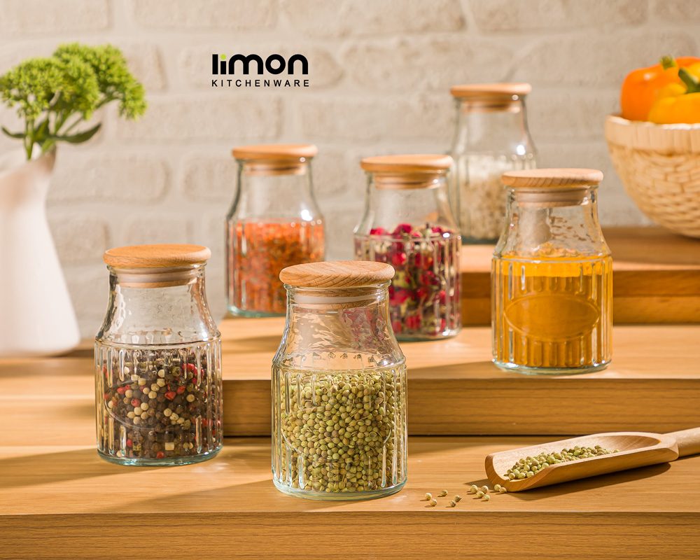 2-7 جا ادویه با درب چوبی 230 میلی لیتر